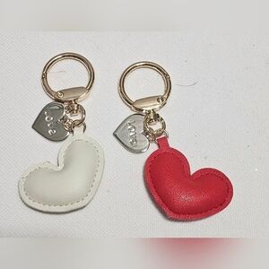 NEW Heart Keychain Select- Red‎ AND  White SPECIAL 2 FOR 8 Last One